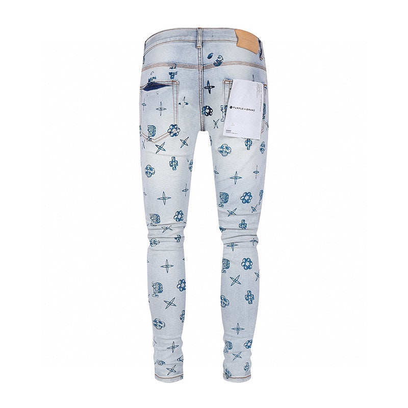 SOLO-PURPLE Neue Herren Slim Jeans