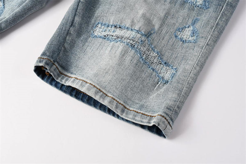 Amiri Fashion Denim shorts 6011
