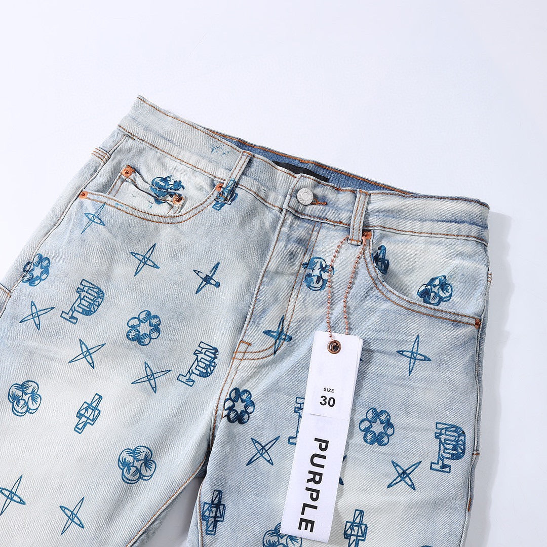 SOLO-PURPLE Neue Herren Slim Jeans