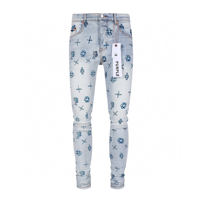 SOLO-PURPLE Neue Herren Slim Jeans