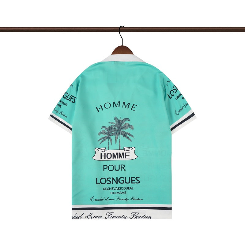 SOLO CASABLANCA 23SS SILK CUBA COLLAR SHIRT