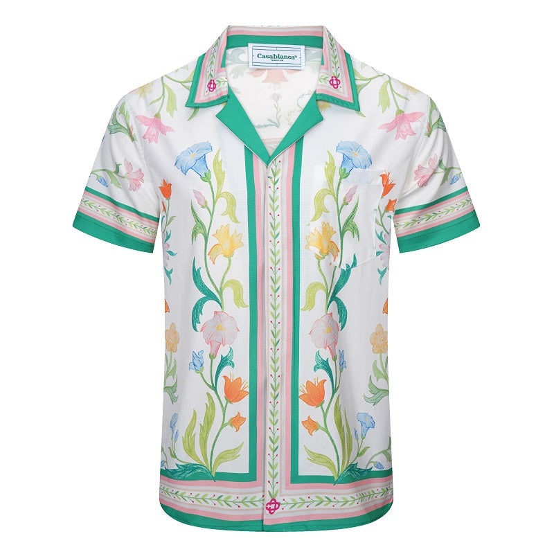 SOLO CASABLANCA 23SS SILK CUBA COLLAR SHIRT