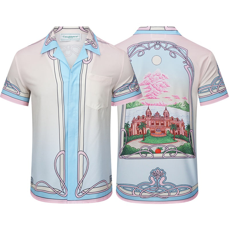 SOLO CASABLANCA 23SS SILK CUBA COLLAR SHIRT
