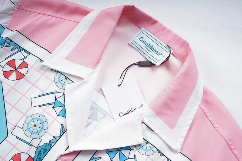 SOLO CASABLANCA 23SS SILK CUBA COLLAR SHIRT