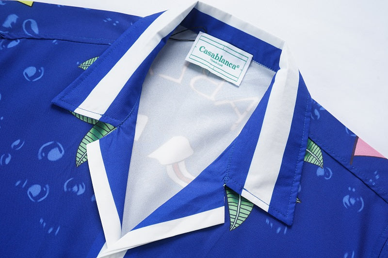 SOLO CASABLANCA 23SS SILK CUBA COLLAR SHIRT