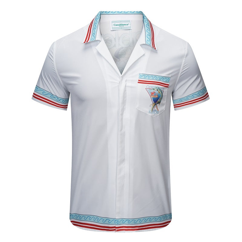 SOLO CASABLANCA 23SS SILK CUBA COLLAR SHIRT