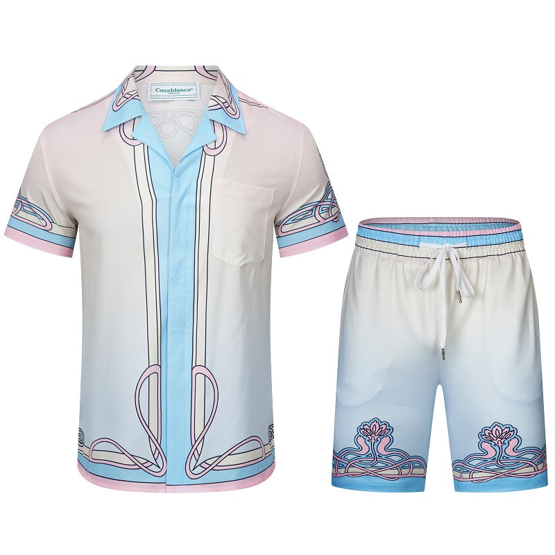 SOLO CASABLANCA 23SS SILK CUBA COLLAR SHIRT
