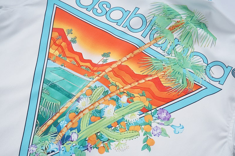 SOLO CASABLANCA 23SS SILK CUBA COLLAR SHIRT