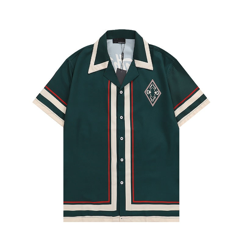 SOLO CASABLANCA 23SS SILK CUBA COLLAR SHIRT