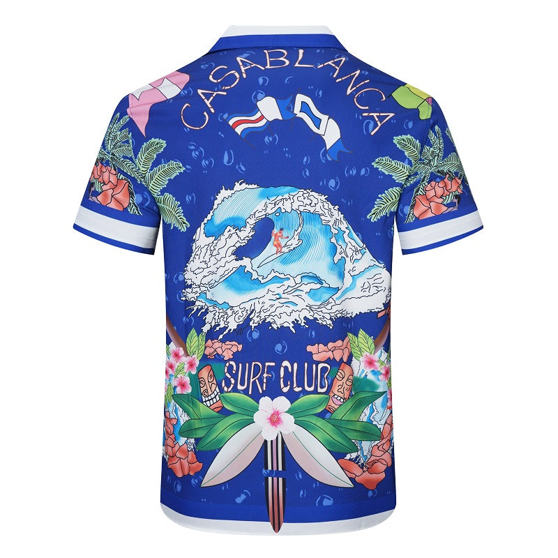 SOLO CASABLANCA 23SS SILK CUBA COLLAR SHIRT