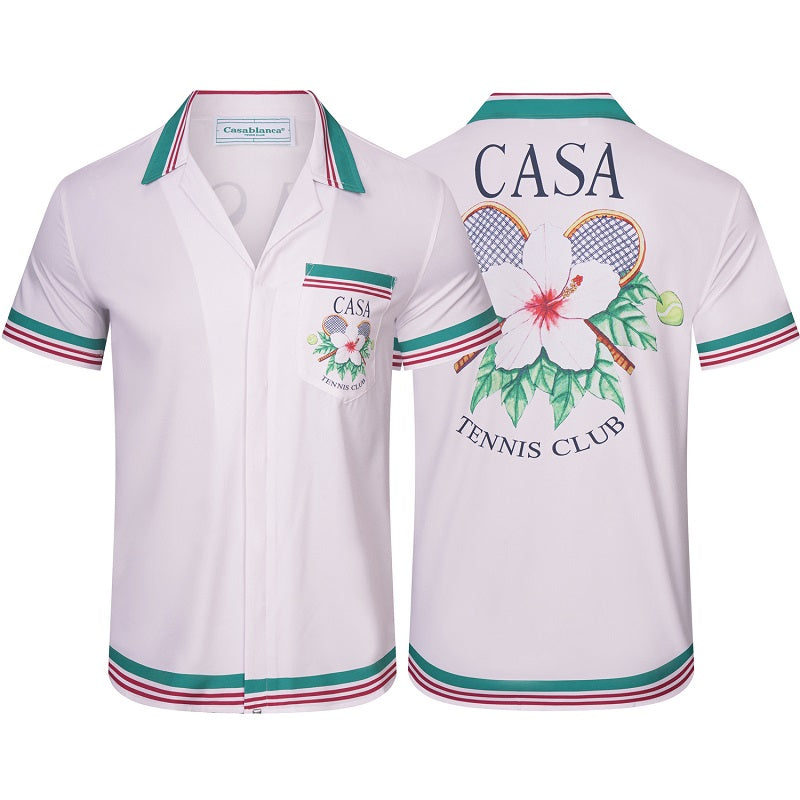 SOLO CASABLANCA 23SS SILK CUBA COLLAR SHIRT
