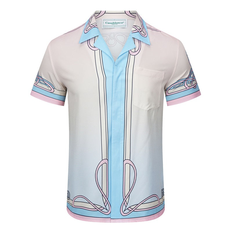 SOLO CASABLANCA 23SS SILK CUBA COLLAR SHIRT