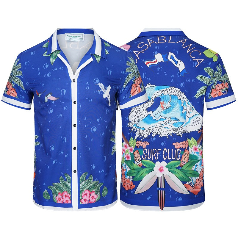 SOLO CASABLANCA 23SS SILK CUBA COLLAR SHIRT
