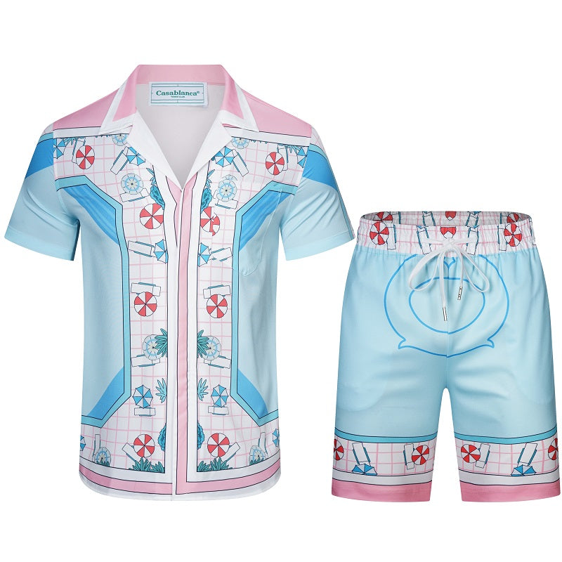 SOLO CASABLANCA 23SS SILK CUBA COLLAR SHIRT