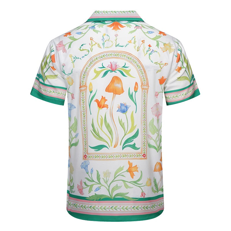 SOLO CASABLANCA 23SS SILK CUBA COLLAR SHIRT