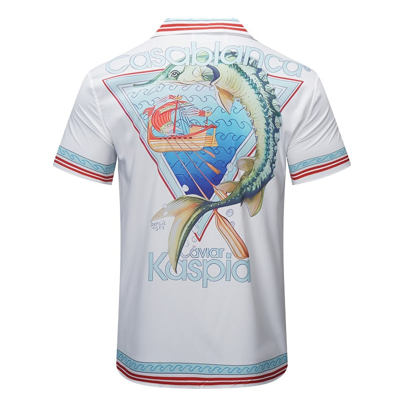 SOLO CASABLANCA 23SS SILK CUBA COLLAR SHIRT
