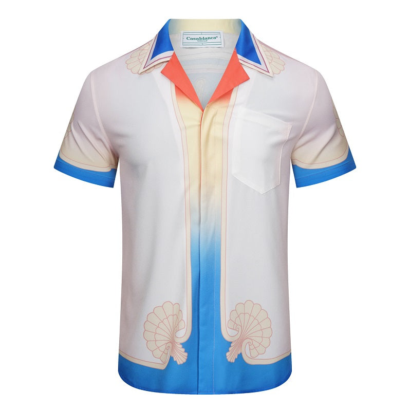 SOLO CASABLANCA 23SS SILK CUBA COLLAR SHIRT