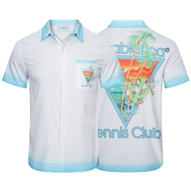SOLO CASABLANCA 23SS SILK CUBA COLLAR SHIRT