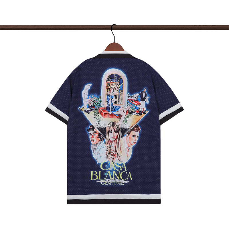 SOLO CASABLANCA 23SS SILK CUBA COLLAR SHIRT