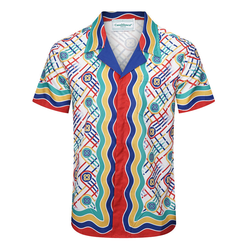 SOLO CASABLANCA 23SS SILK CUBA COLLAR SHIRT