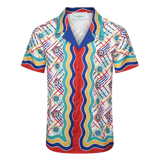 SOLO CASABLANCA 23SS SILK CUBA COLLAR SHIRT