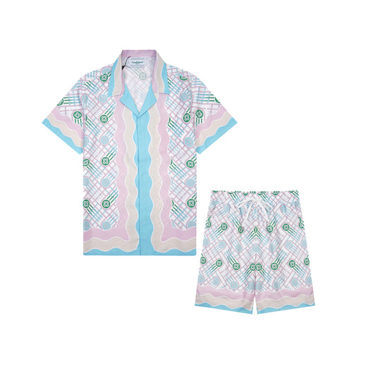 SOLO CASABLANCA 23SS SILK CUBA COLLAR SHIRT