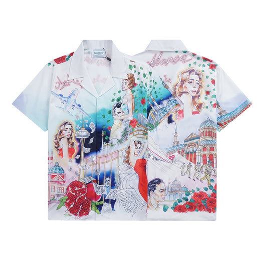 SOLO CASABLANCA 23SS SILK CUBA COLLAR SHIRT