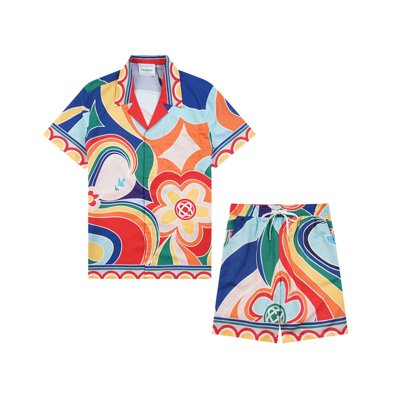 SOLO CASABLANCA 23SS SILK CUBA COLLAR SHIRT