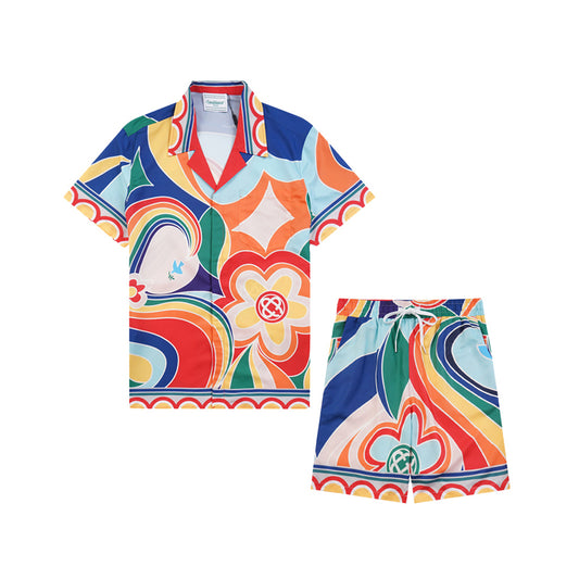 SOLO CASABLANCA 23SS SILK CUBA COLLAR SHIRT