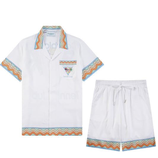 SOLO CASABLANCA 23SS SILK CUBA COLLAR SHIRT