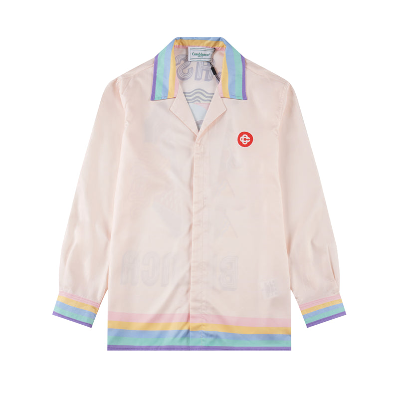 SOLO CASABLANCA 23SS SILK CUBA COLLAR SHIRT