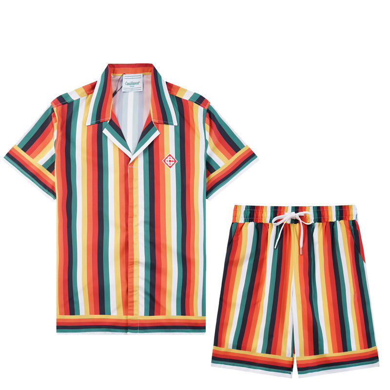SOLO CASABLANCA 23SS SILK CUBA COLLAR SHIRT