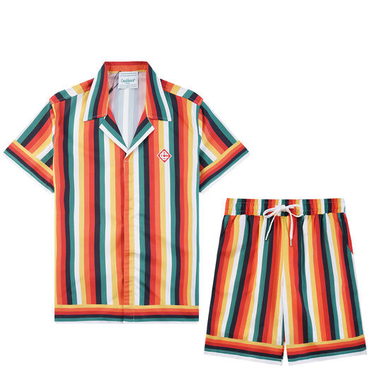 SOLO CASABLANCA 23SS SILK CUBA COLLAR SHIRT