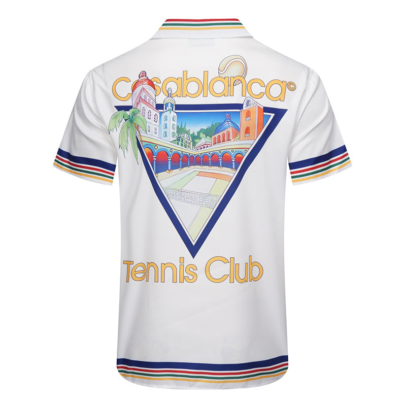 SOLO CASABLANCA 23SS SILK CUBA COLLAR SHIRT