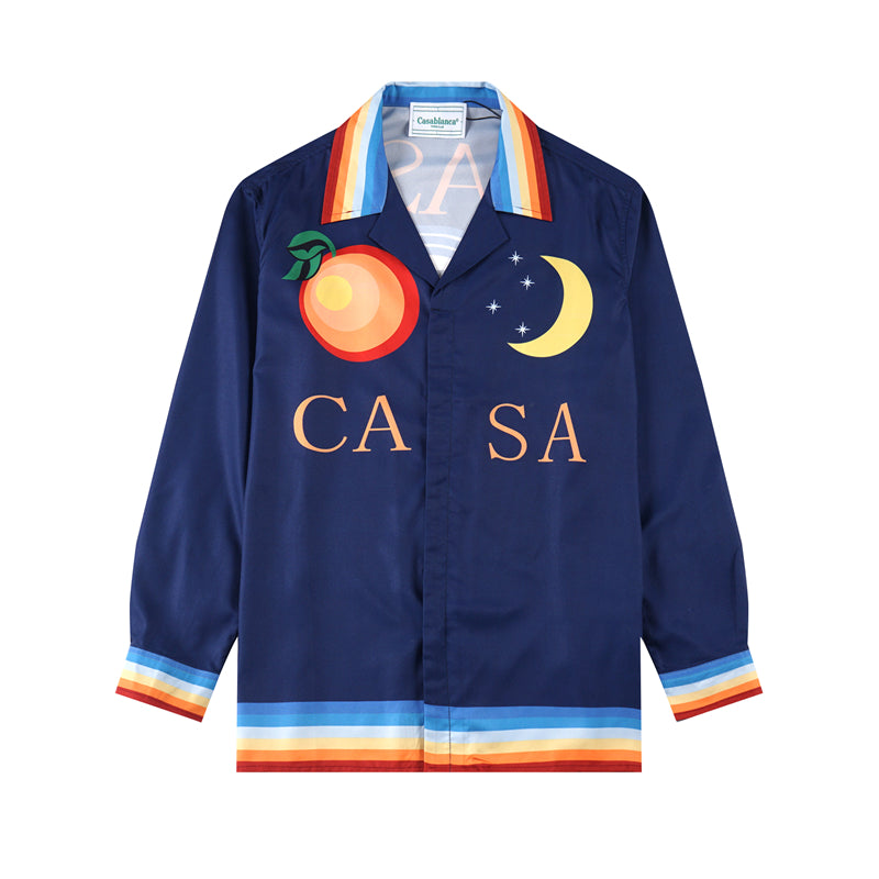 SOLO CASABLANCA 23SS SILK CUBA COLLAR SHIRT