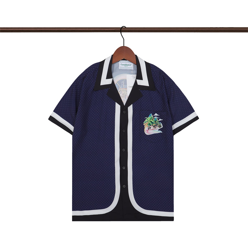 SOLO CASABLANCA 23SS SILK CUBA COLLAR SHIRT