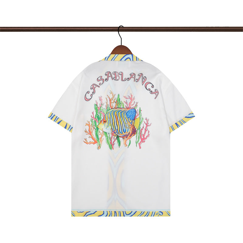 SOLO CASABLANCA 23SS SILK CUBA COLLAR SHIRT