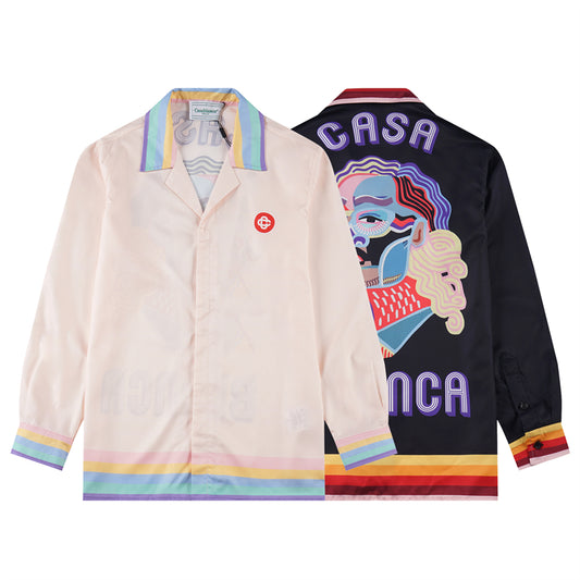 SOLO CASABLANCA 23SS SILK CUBA COLLAR SHIRT