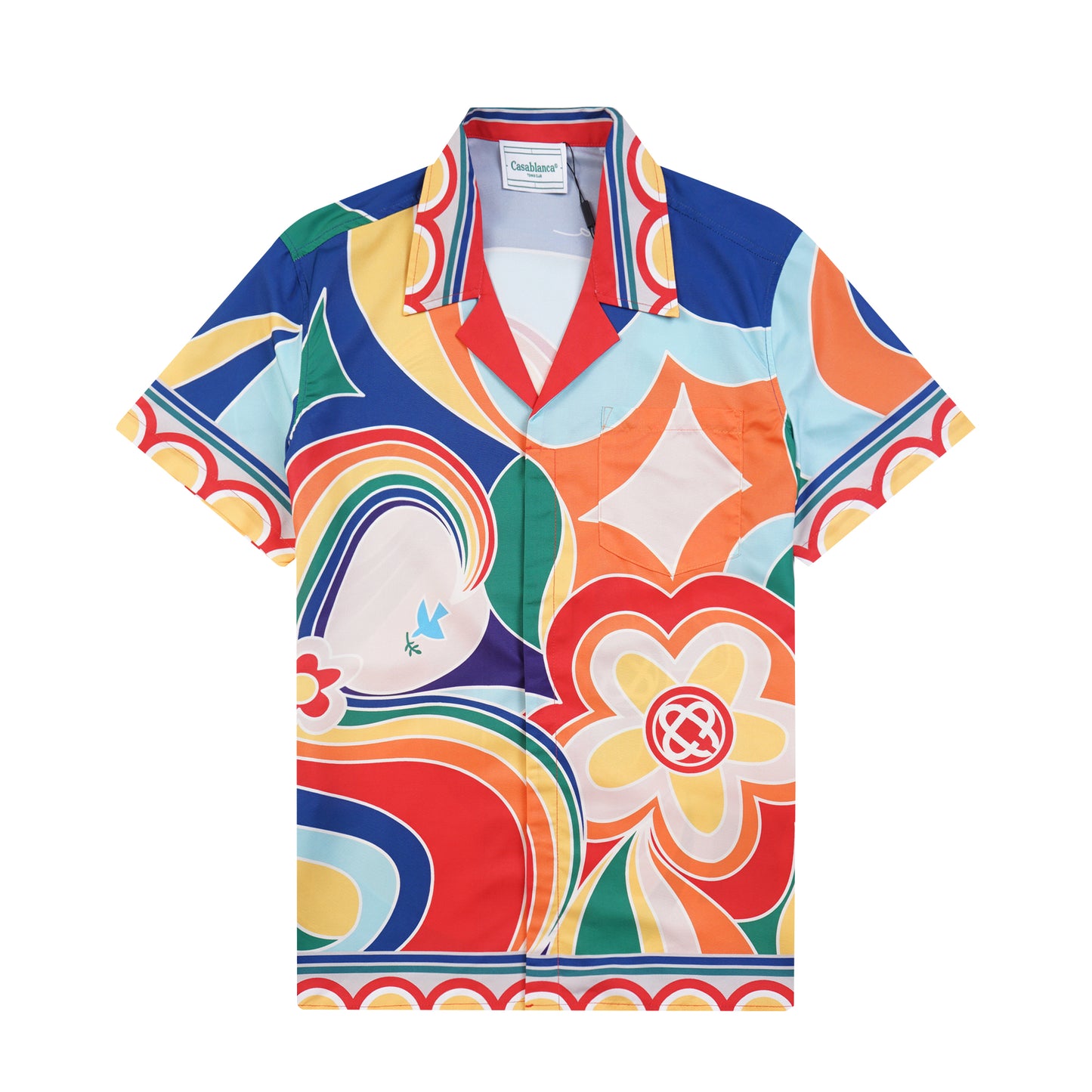 SOLO CASABLANCA 23SS SILK CUBA COLLAR SHIRT