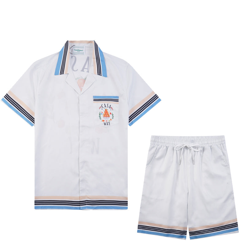 SOLO CASABLANCA 23SS SILK CUBA COLLAR SHIRT