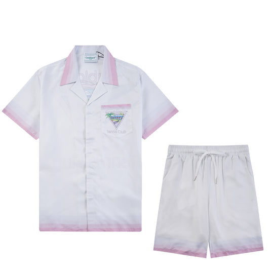 SOLO CASABLANCA 23SS SILK CUBA COLLAR SHIRT