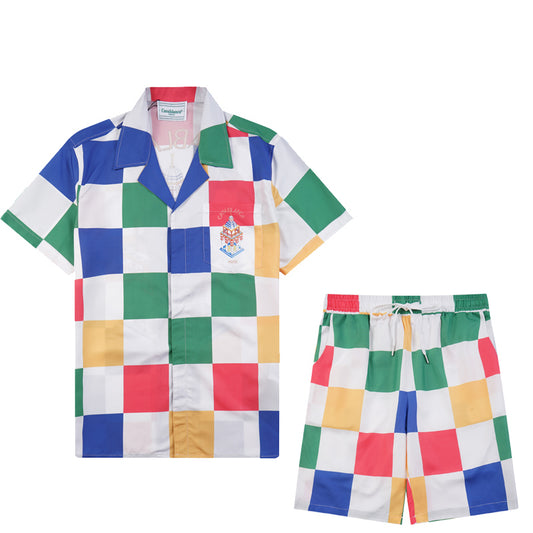 SOLO CASABLANCA 23SS SILK CUBA COLLAR SHIRT