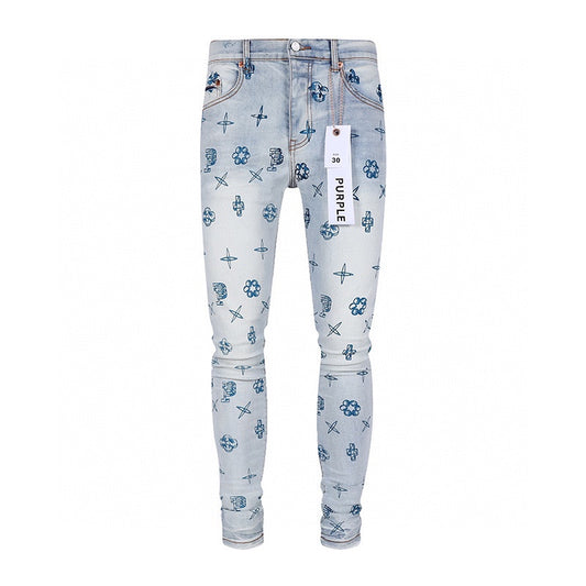 SOLO PURPLE New men slim jeans