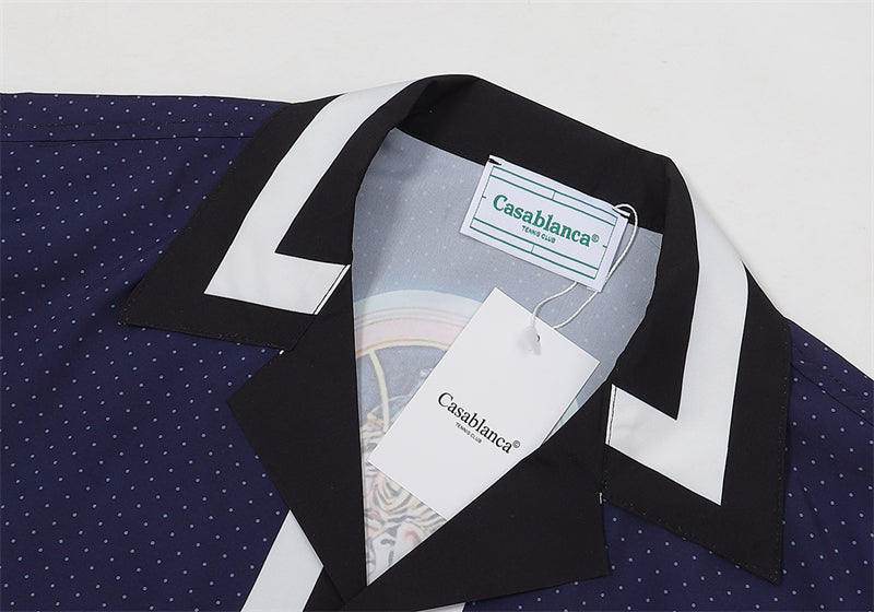 SOLO CASABLANCA 23SS SILK CUBA COLLAR SHIRT