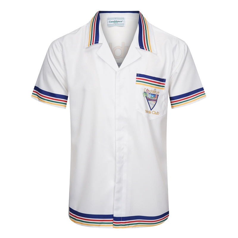 SOLO CASABLANCA 23SS SILK CUBA COLLAR SHIRT