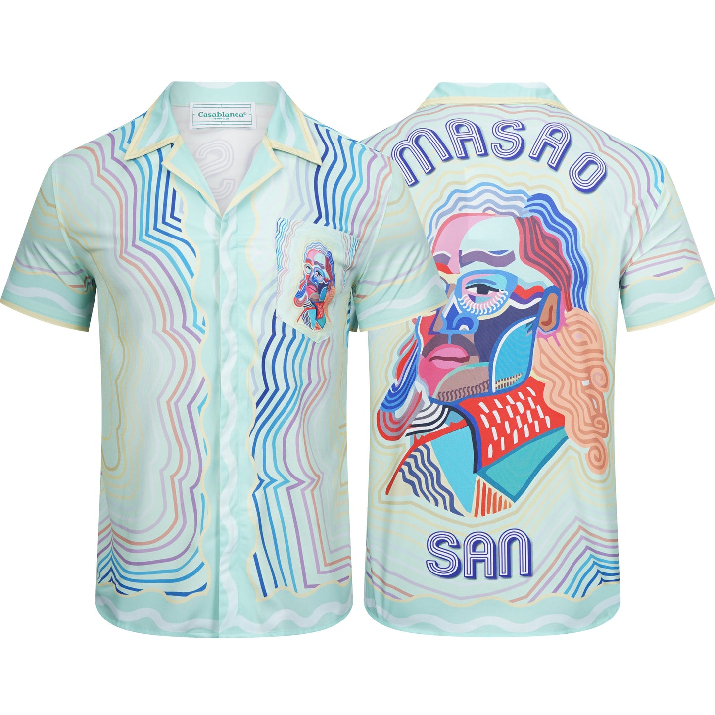 SOLO CASABLANCA 23SS SILK CUBA COLLAR SHIRT