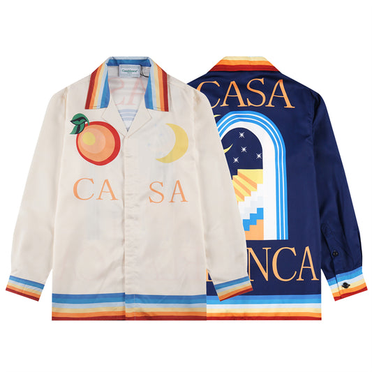 SOLO CASABLANCA 23SS SILK CUBA COLLAR SHIRT