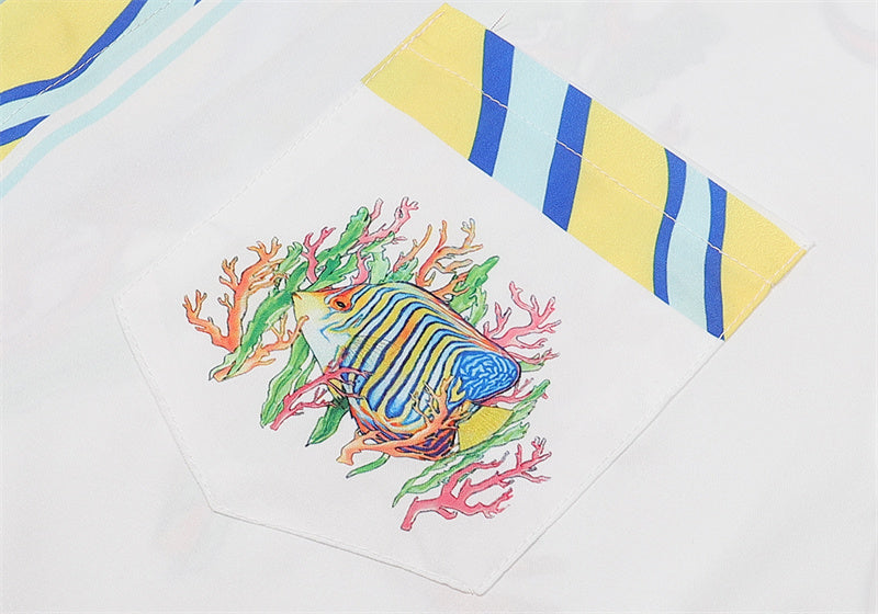 SOLO CASABLANCA 23SS SILK CUBA COLLAR SHIRT