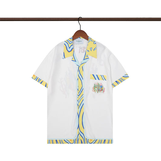 SOLO CASABLANCA 23SS SILK CUBA COLLAR SHIRT