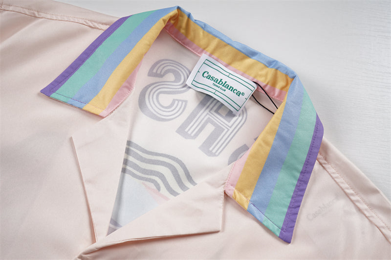SOLO CASABLANCA 23SS SILK CUBA COLLAR SHIRT
